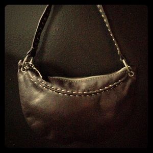 Nine West Leather Chocolate Brown Hobo Bag