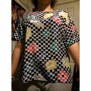 Vintage plus-sized checkered shirt