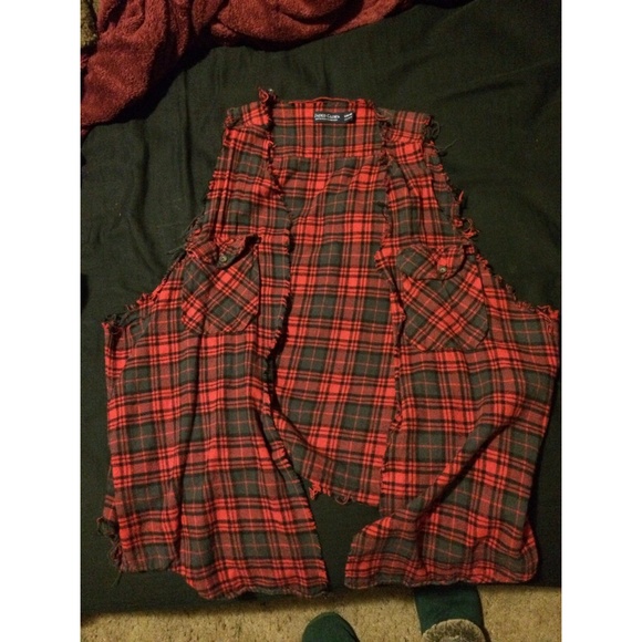 Handmade flannel vest