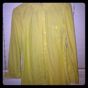 Stripped Button-Up Shirt.