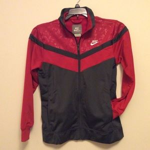 Nike boys jacket red and dark gray