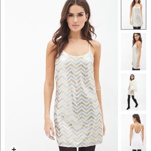 NWT Forever 21 sequined zigzag cami dress