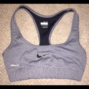NIKE PRO GREY SPORTS BRA