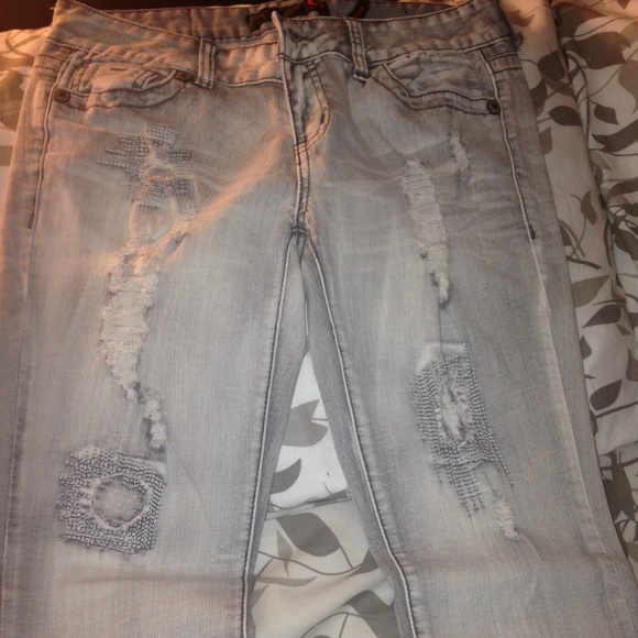 G by Guess Eva skinny jeans light gray