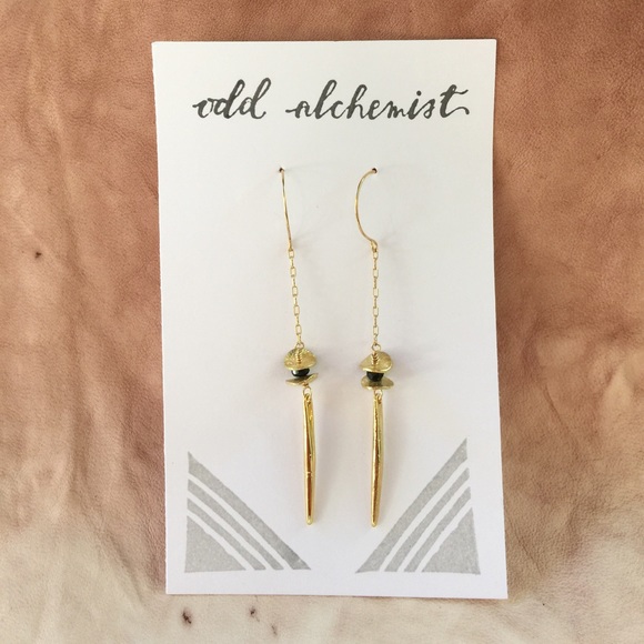 Odd Alchemist Dagger Through the Heart Earrings