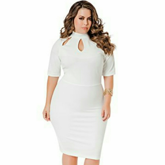 White Ashley Cut Out Dress