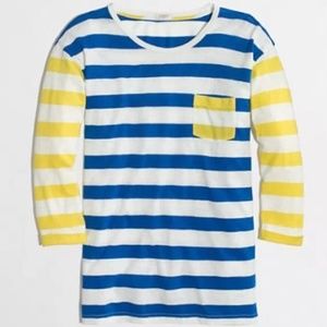 J.Crew Mixed Stripe Pocket Tee