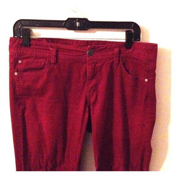 Armani exchange cranberry corduroy pants