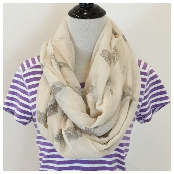 Accessories - Ivory Owls Infinity Scarf