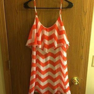Orange chevron dress