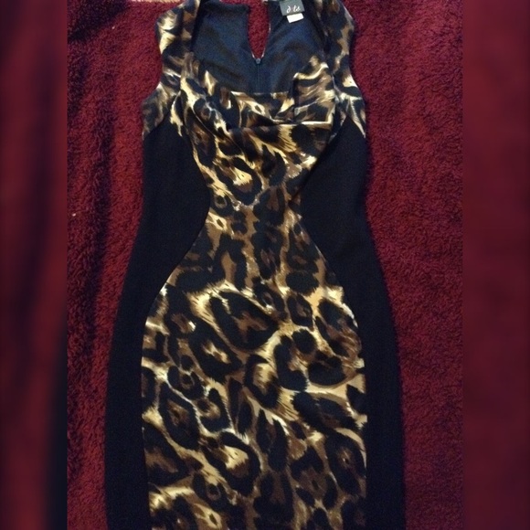 Leopard Print  Fitted Dress