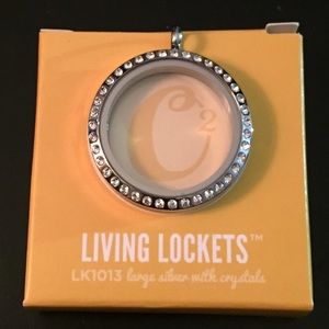 Origami Owl Large Locket with rhinestones