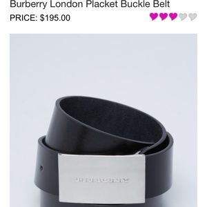 Mens burberry belt