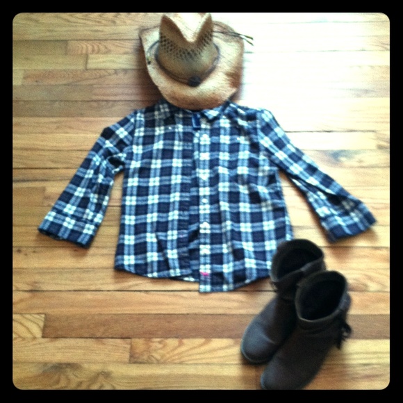 PINK Sparkly black and white flannel - Picture 1 of 3