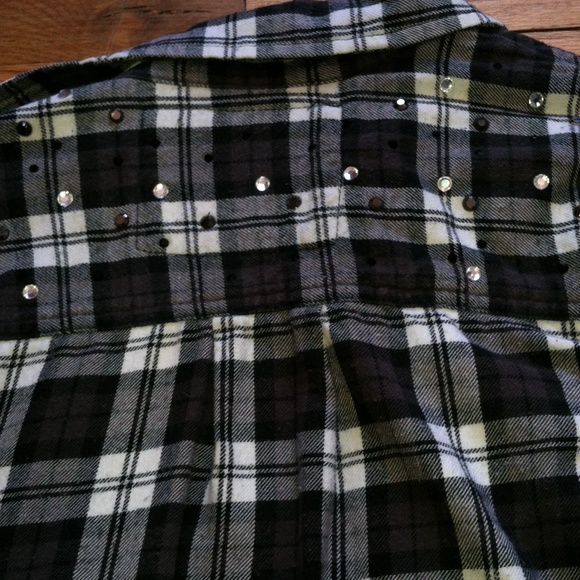 PINK Sparkly black and white flannel - Picture 3 of 3