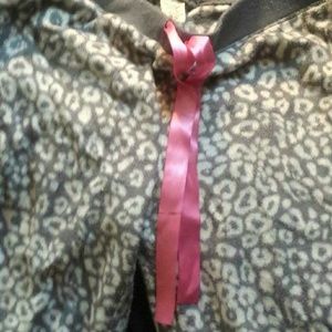 Grey cheetah print pajama bottoms