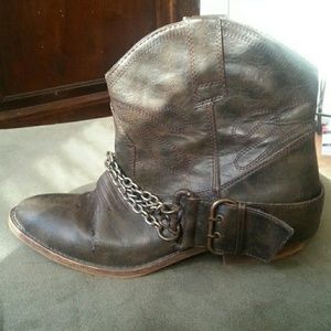 Brown cowboy boots