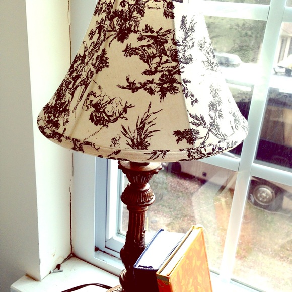A pair of Black and white vintage Lampshades
