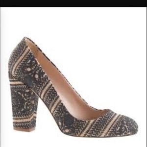 J Crew Blakey Stamped Pumps - black