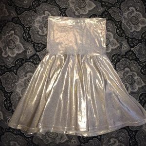 American Apparel Small skater dress gold