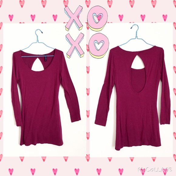 Deep Pink Open Back Dress