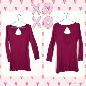 Deep Pink Open Back Dress