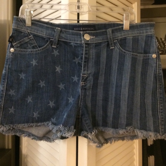 Rock & Republic American flag Jean shorts - Picture 1 of 4
