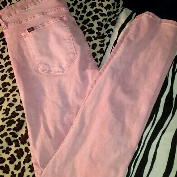 Light pink skinny jeans