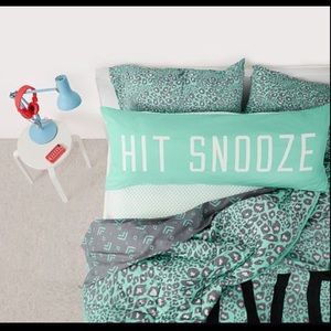 Victoria secret Pink teal cheetah bedspread