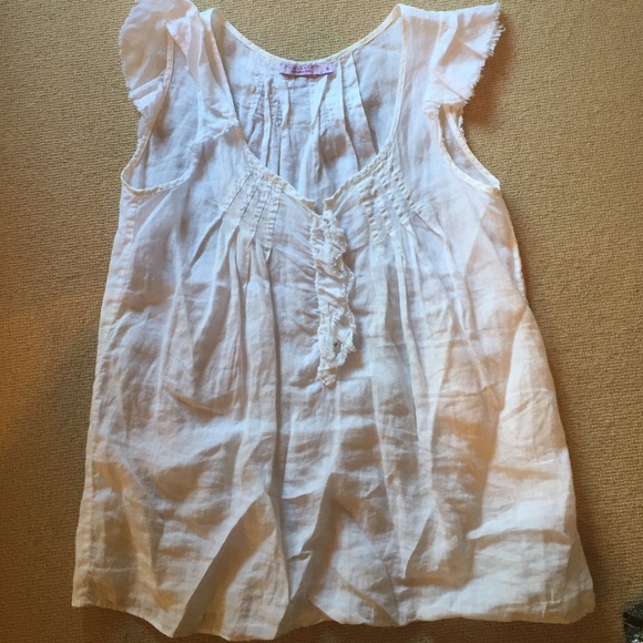 White linen Calypso top