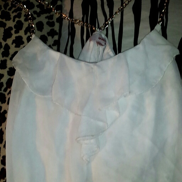 White top with gold chain straps