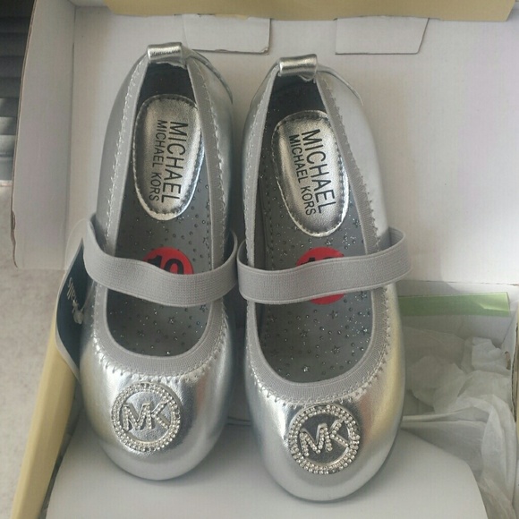 Lil Girls Silver Mary Jane by Michael Kors KIDs