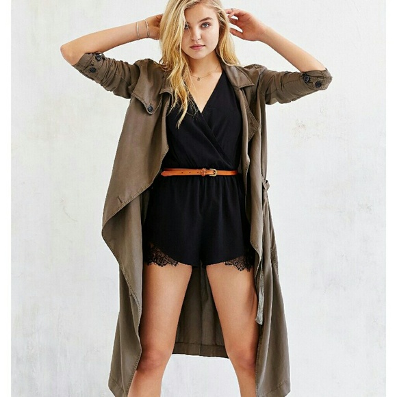 Lace inset romper