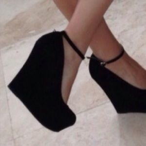 Black suede platform Mary Jane 9 PRICE DROP!!!!