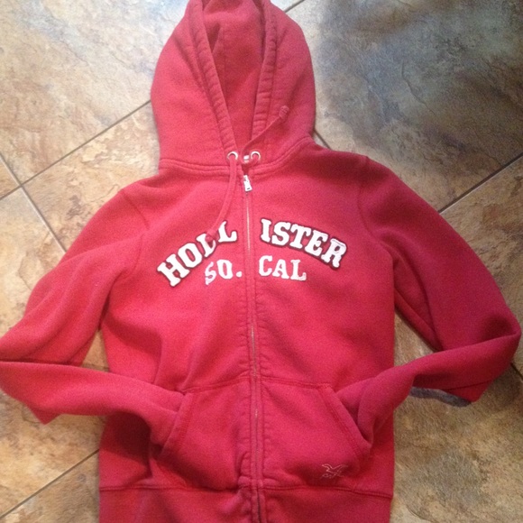 Hollister pink zip up