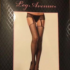 Leg Avenue 2PC. Garter Belt & Stocking Set