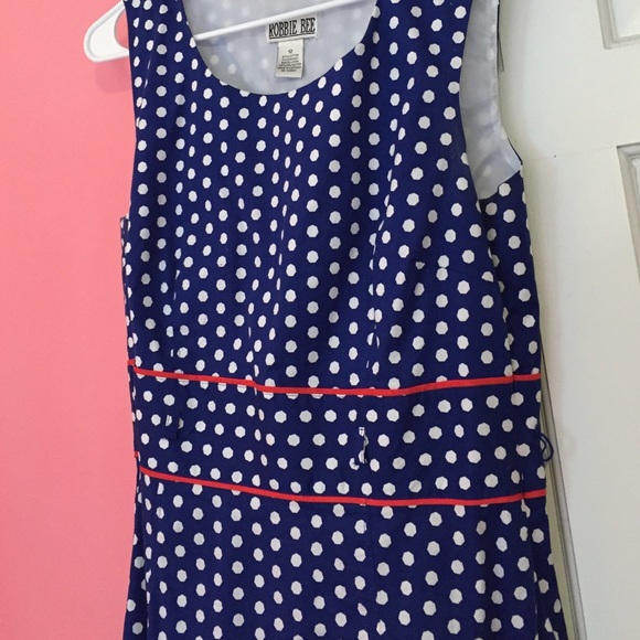 ❤️SOLD❤️Red white and blue polka dot dress - Picture 2 of 3