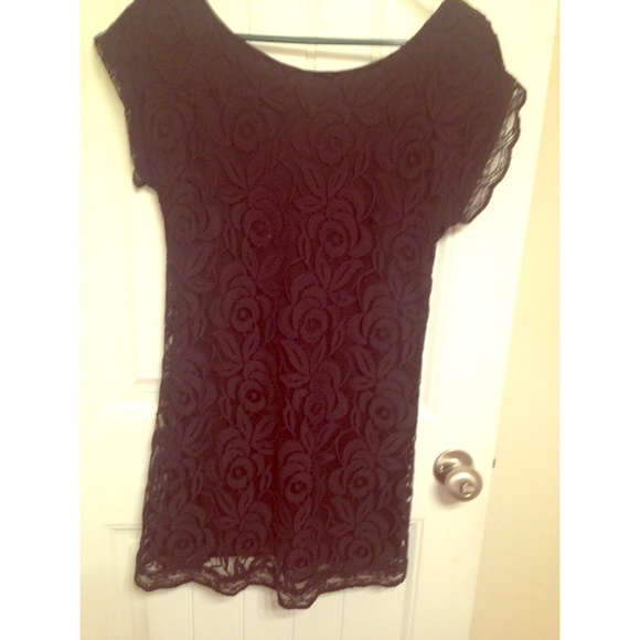 Black Floral Lace Dress