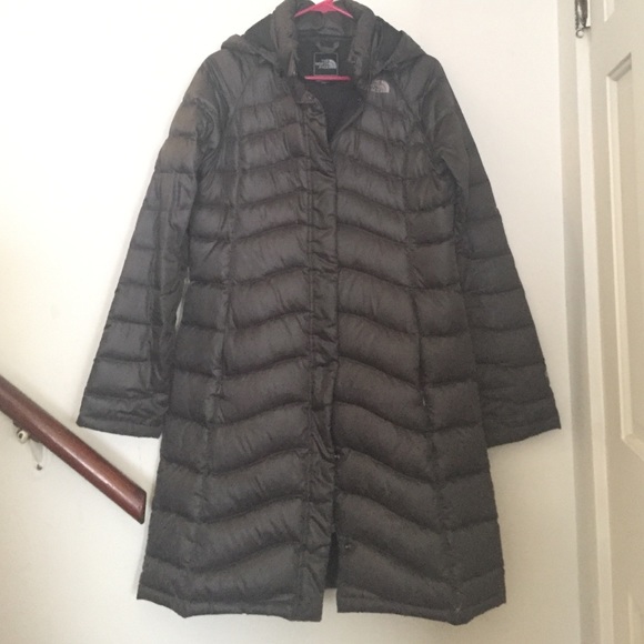 Dark grey north face parka