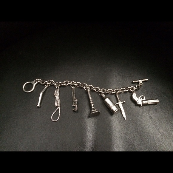 Flotsam & Jetsam Silver Weapons Charm Bracelet - Picture 2 of 4