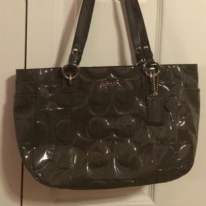 Authentic patent leather coach handbag &wristlet