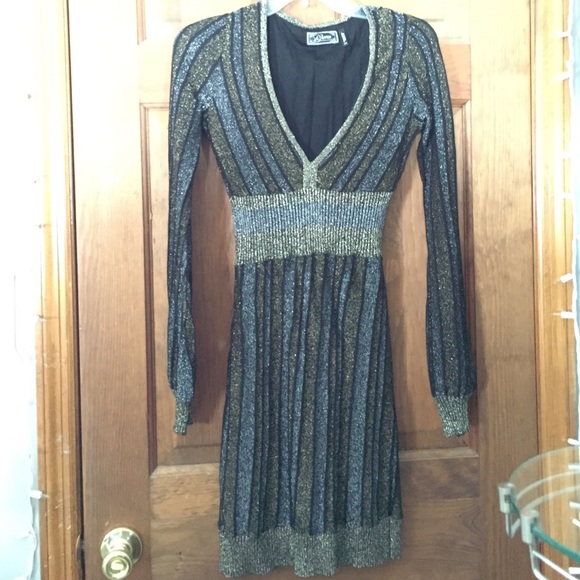 Shimmer dress gold/silver