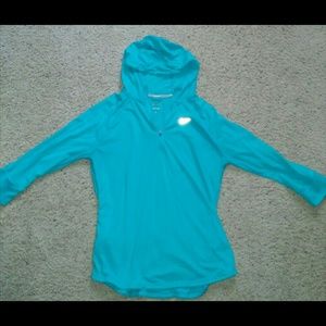 Nike dri fit hooded half zip