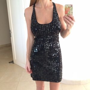 ⭐️Black sequin Razorback dress