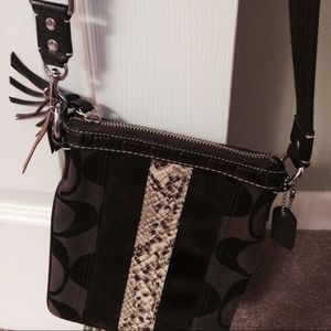 Authentic Coach cross over shoulder purse