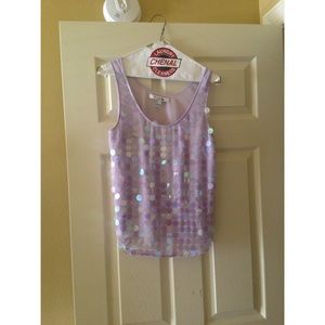 Purple sequined top