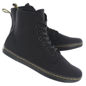Black Dr Martens Canvas Shoreditch High Tops Boot