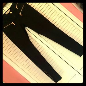 Michael Kors Gold Zippered Skinnies