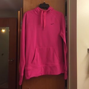 Pink Nike therma-fit sweatshirt with hood