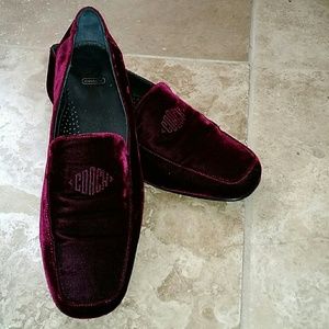 COACH Maroon Velvet Driving Shoes